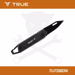 Vágókés, összecsukható Modern Keychain Knife - Fekete - True
