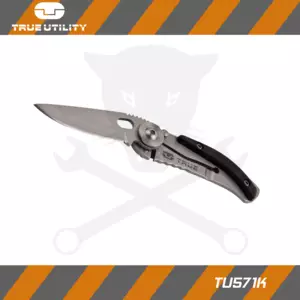 Vágókés, összecsukható Skeletonknife - Fekete-Szürke-True