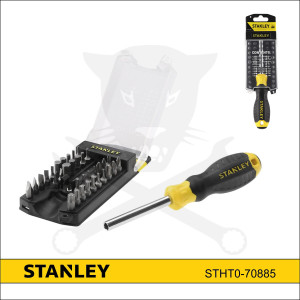 Bit készlet 35 db-os, nyelezett behajtóval - Stanley
