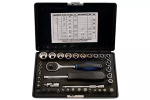 Dugókulcs - crowafej készlet 1/4" Gear Lock - Alldrive 40 db+Bitek -TS20
