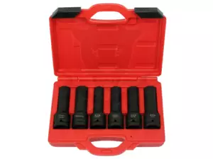 Légkulcsfej készlet 3/4" 6 db-os hosszú E18-E20-E22-E24 +12 szögű17-19 mm