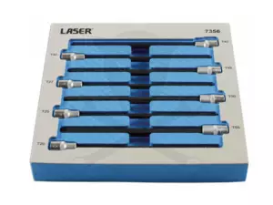 Rátűzőkulcs 8 db-os készlet 3/8" Torx T20-T55 extra hosszú 200 mm
