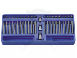 Tálcás Genius bithegy készlet torx + imbusz 47 db-os 1/3