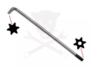 Torxkulcs "L" alakú extra hosszú T15 torx-lyukas torx - BGS