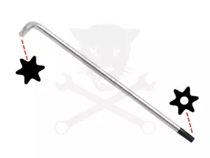 Torxkulcs "L" alakú extra hosszú T27 torx-lyukas torx - BGS