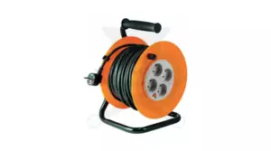 Kábeldob 50 m - IP20 gumi kábel 3 x 1.5 mm2 - 3000W Sárga