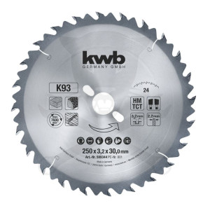Körfűrészlap, keményfémlapkás 600x5.2x3.8 mm KWB