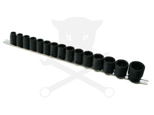 Légkulcsfej készlet 1/2" 15 db 10-30 mm metrikus rövid Genius