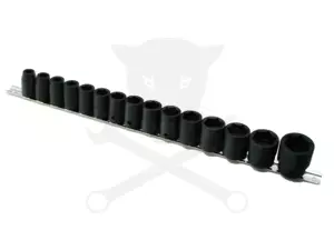 Légkulcsfej készlet 1/2" 15 db 10-30 mm metrikus rövid Genius