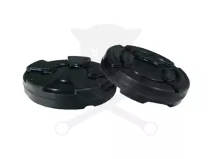 Gumipogácsa krokodil emelőhöz fekete  96x23 mm tömör spec.mintázatú