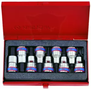 Rátűzőkulcs - crowa+bit készlet 1/2" imbusz 3-14 mm 9 db-os King T.