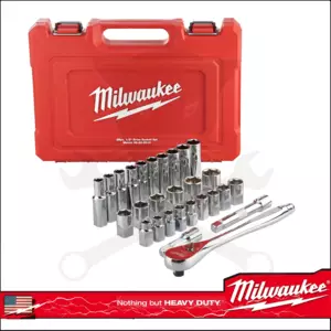 Dugókulcs készlet 1/2" METRIKUS 10-24 mm 6 lapú 28 r. - Milwaukee