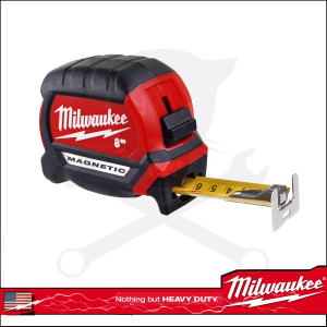 Mérőszalag   8 m x 27 mm gumírozott mágneses - Milwaukee