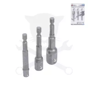 Adapter készlet fúrógéphez - csavarbehajtóhoz 1/4"-3/8"-1/2" - BGS