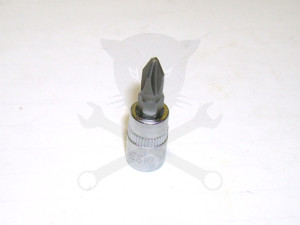 Rátűzőkulcs - crowa+bit 1/4" kereszt PH2