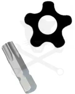 Bit ötágú torx T-25 30 mm lyukas Genius