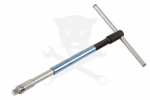 T-kulcs kétfunkc előre-hátra tolós: 3/8" külső, 10 mm bit.
