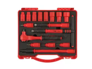 Dugókulcs készlet VDE 1000 V Szigetelt/Hibrid szerszám készlet3/8" 16 db-os