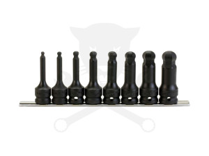 Légkulcs imbuszfej készlet 1/2" 5-19 mm 8 db-os gömbölyű Genius