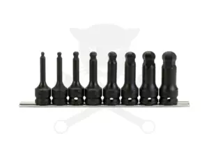 Légkulcs imbuszfej készlet 1/2" 5-19 mm 8 db-os gömbölyű Genius