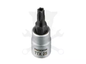 Rátűzőkulcs - crowa+bit 1/4" torx, furatos T25 Proxxon
