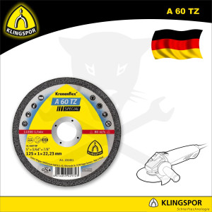 Vágókorong 125x1.0 mm A60 TZ - inox és színesfém - KLN