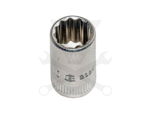 Dugókulcs - crowafej 1/4" 12 lap normál  8,0 mm Genius