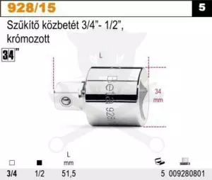 Crowa átalakító adapter szűkítő 3/4"- 1/2" BETA