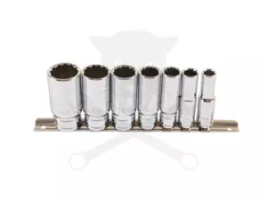 Dugókulcs - crowafej készlet 3/8" 12 szögű WHITWORTH 1/8"-1/2" - 7 db-os