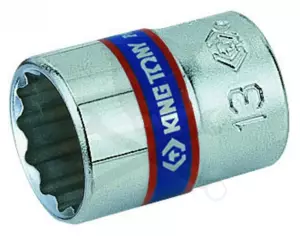 Dugókulcs - crowafej 1/4" 12 szög normál 08 mm