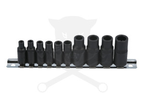 Adapter készlet menetfúrókhoz 10 db-os 4 lapú M1.5-M14 -mágneses-  Laser