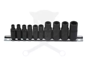 Adapter készlet menetfúrókhoz 10 db-os 4 lapú M1.5-M14 -mágneses-  Laser