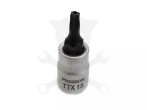 Rátűzőkulcs - crowa+bit 1/4" torx, furatos T15 Proxxon