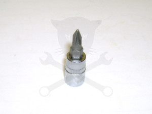 Rátűzőkulcs - crowa+bit 1/4" kereszt PZ1