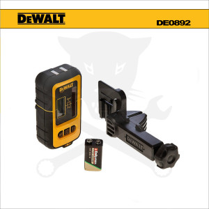 Szintezőlézer, vonallézer-detektor(jelfogó) 9V -piros lézerhez - DeWalt