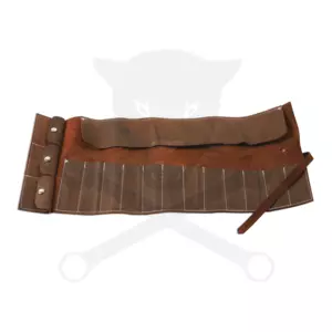 Csillag-villáskulcs készlet 15 db-os Bőr rendszerező 690x305x20 mm