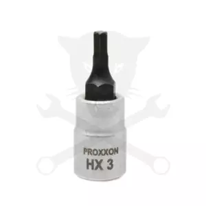 Rátűzőkulcs - crowa+bit 1/4" Imbusz HX3 Proxxon