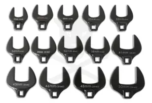 Villáskulcs adapter készlet nyitott 1/2" 14 db-os: 27-50 mm "Crowfoot"
