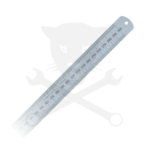 Vonalzó, acél, merev  600 mm x 25 mm metrikus és colos skálázás (KEN-518-3710K)