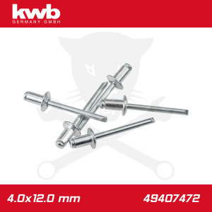 Popszegecs, alu-horganyzott DIN 7337 4.0x12.0 mm 50 db-os - KWB