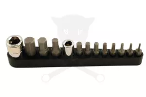 Bit készlet 13 db-os imbusz + bit 1/4"-3/8" befogó - Laser