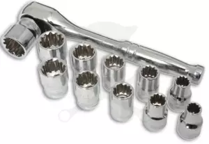 Dugókulcs készlet Gear Lock - Alldrive 3/8" 11 db+1 db racsnis hajtó-TS20