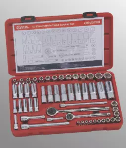 Dugókulcs készlet 1/4" - 3/8" 4-19 mm 53 db-os 6 lapú Genius