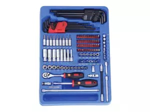 Tálcás Genius dugókulcs + bithegy készlet 1/4" 121 db-os - 1/2