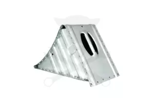 Kerék ék - támasztó ék - TEHER extra erős FÉM ezüst 440x200x240mm