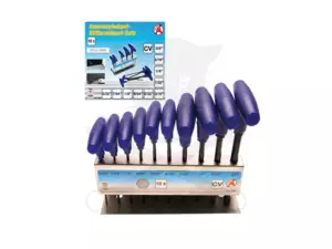 Imbuszkulcs készlet T-fogantyús COLOS 10 db-os 3/32"-3/8"