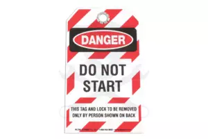 Biztonsági címke - ANGOL feliratos - Do Not Start