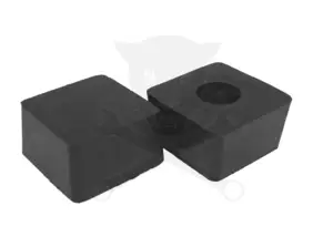 Gumikocka négyzet 120x120x65 mm közepes -  alul sima-lyukas