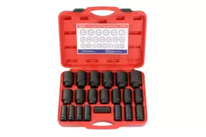 Légkulcsfej készlet 3/4" 21 db-os COLOS 3/4" - 2" 6 lapú hosszú - Genius