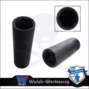 Lok-Typ Légkulcsfej - gépifej 1/2" 14 mm 6 lap hosszú - Welzh